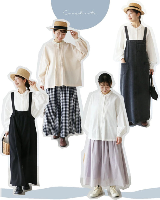 体型カバーも叶う、上品着映え綿麻ブラウス