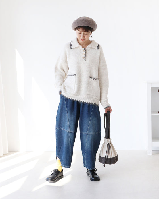 (全2色）配色トップス