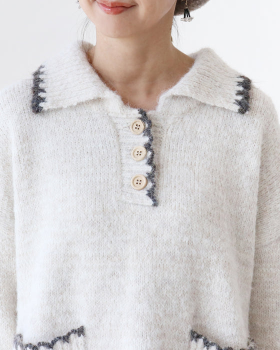 (全2色）配色トップス