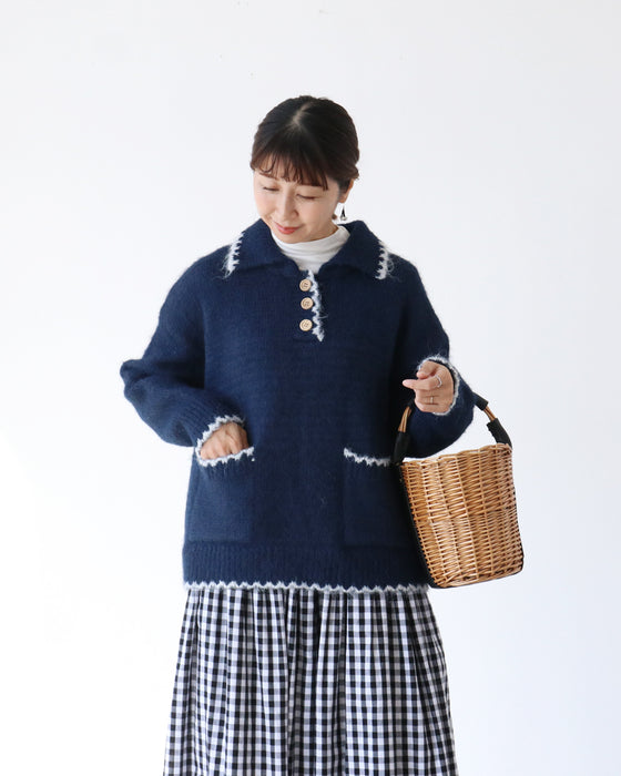 (全2色）配色トップス