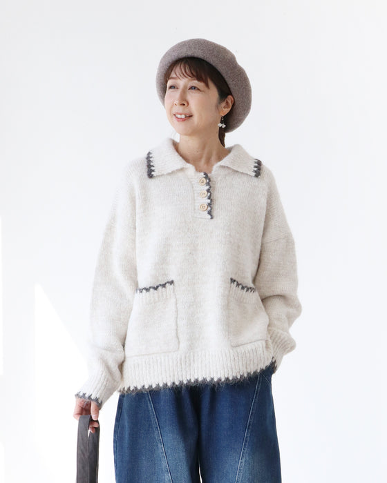 (全2色）配色トップス