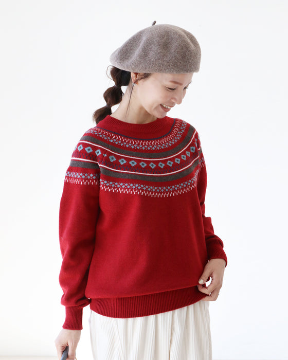 〈全2色〉柄ニット