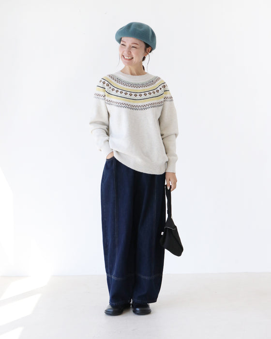 〈全2色〉柄ニット