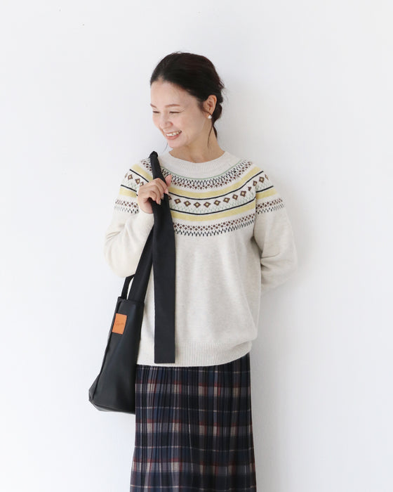〈全2色〉柄ニット