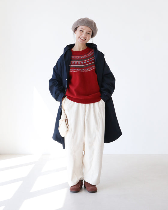 〈全2色〉柄ニット