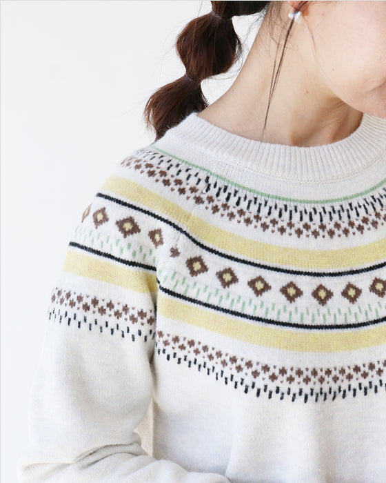 〈全2色〉柄ニット