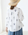 やさしく華やぐ、ナチュラル草花刺繍 ブラウス