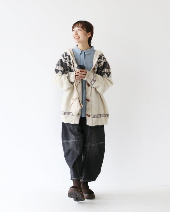 あたたかダッフルニットカーデ