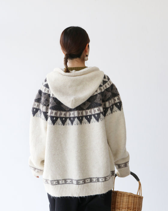 あたたかダッフルニットカーデ