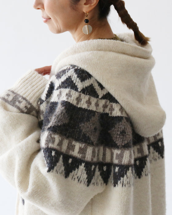 あたたかダッフルニットカーデ