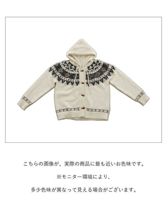 あたたかダッフルニットカーデ