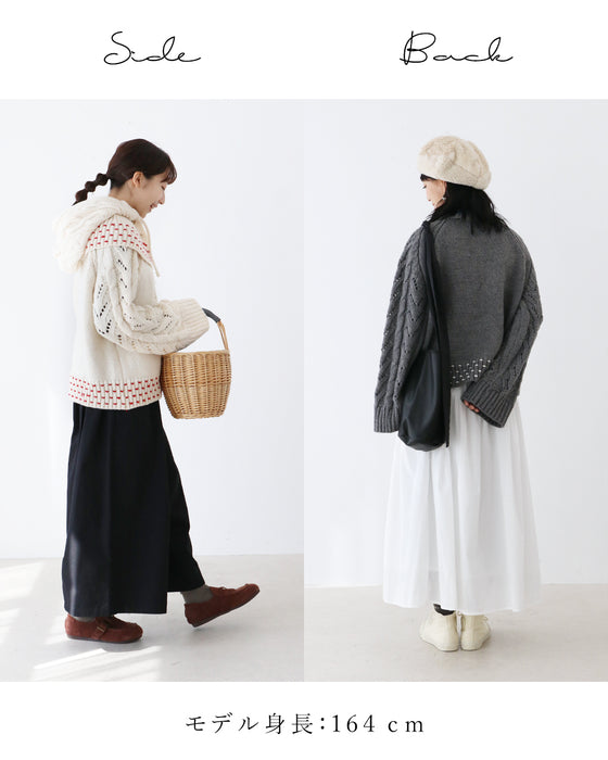 〈全2色〉取り外せる暖かさフードセットカーディガン