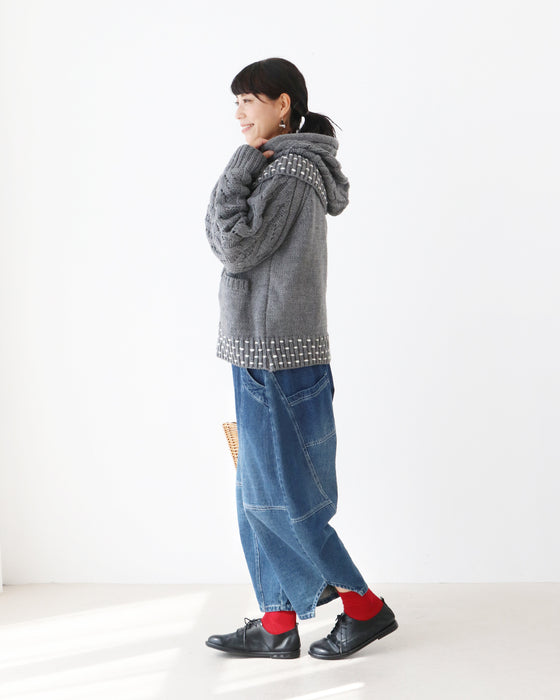 〈全2色〉取り外せる暖かさフードセットカーディガン