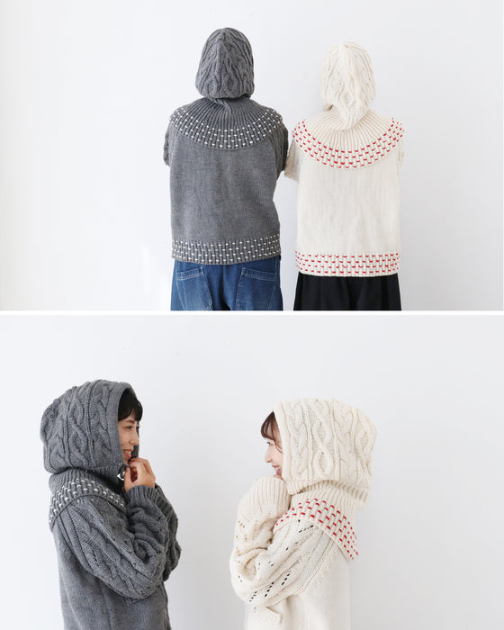 〈全2色〉取り外せる暖かさフードセットカーディガン