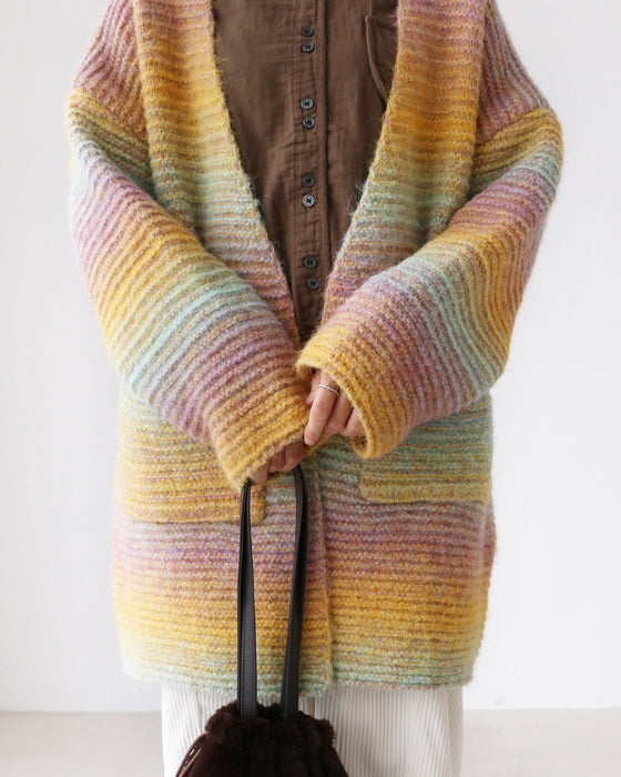 虹色グラデカーデコーディガン