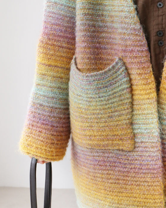 虹色グラデカーデコーディガン