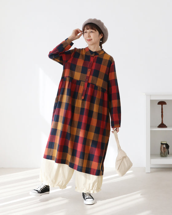 裾フリルコットンパンツ