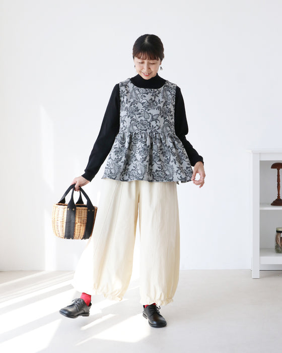 花織りデニムベスト