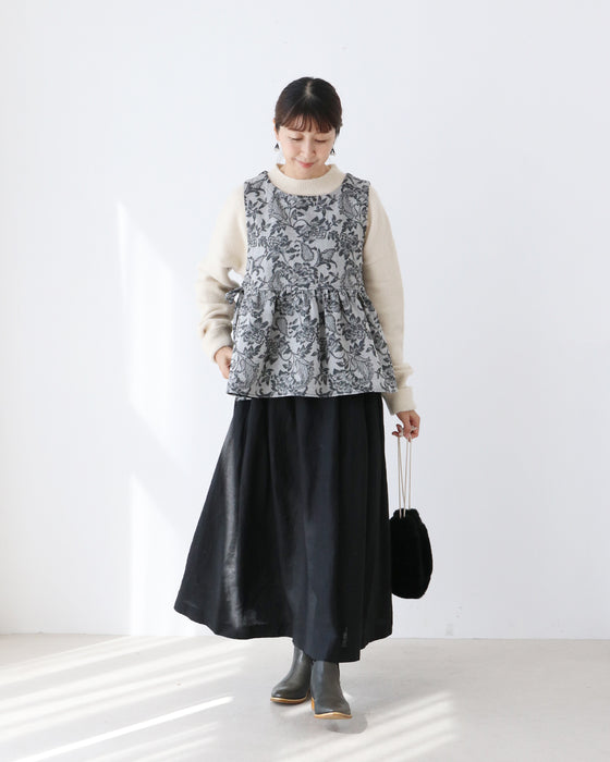 花織りデニムベスト