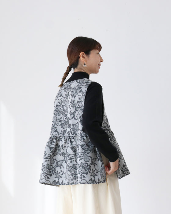 花織りデニムベスト