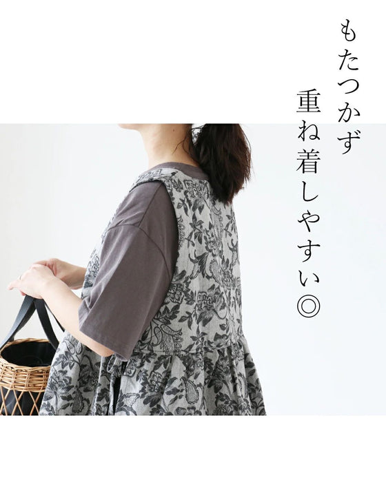 【特別再販6月14日20時販売】花織りデニムベスト