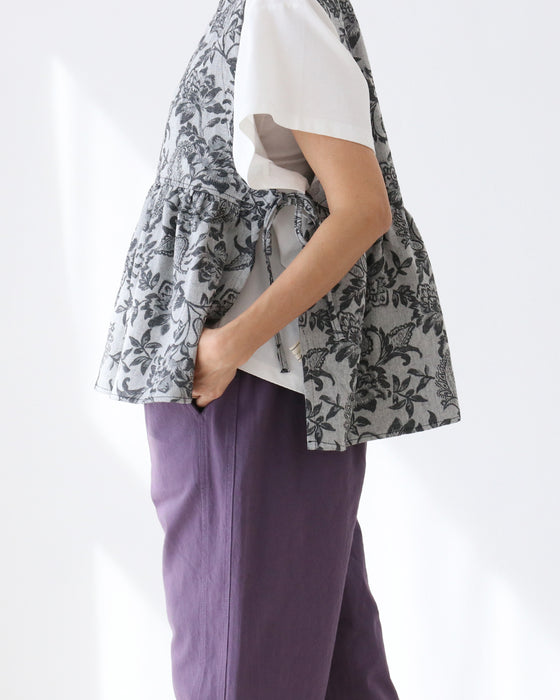 花織りデニムベスト