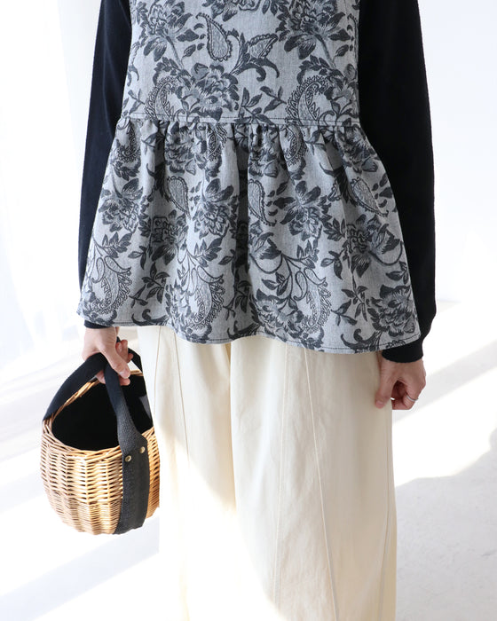 花織りデニムベスト