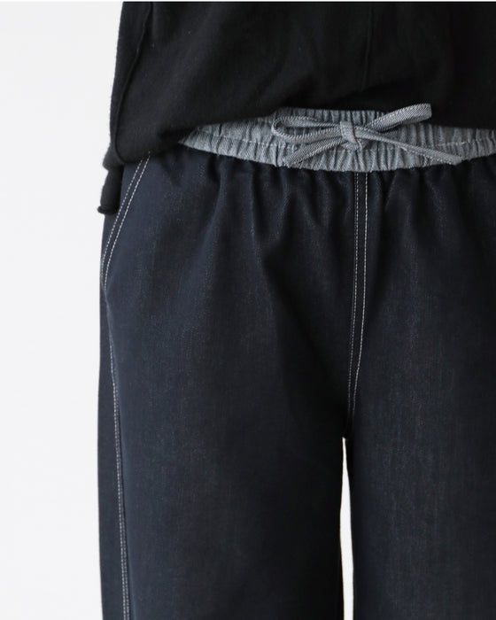 配色デニムパンツ