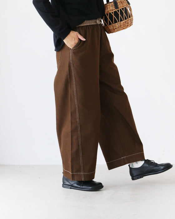 配色デニムパンツ