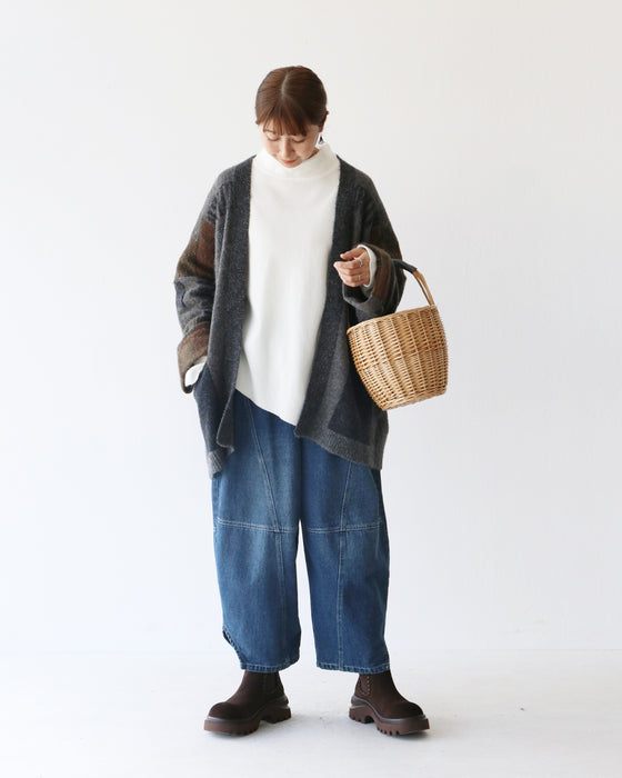 お洒落柄のゆったりカーデ