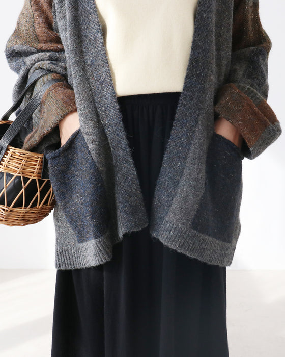 お洒落柄のゆったりカーデ
