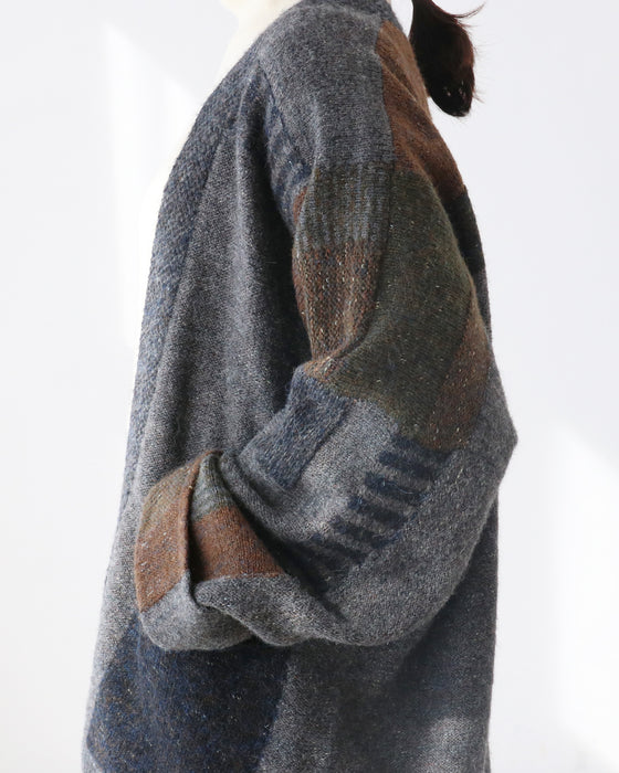 お洒落柄のゆったりカーデ