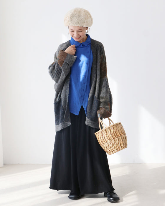 お洒落柄のゆったりカーデ