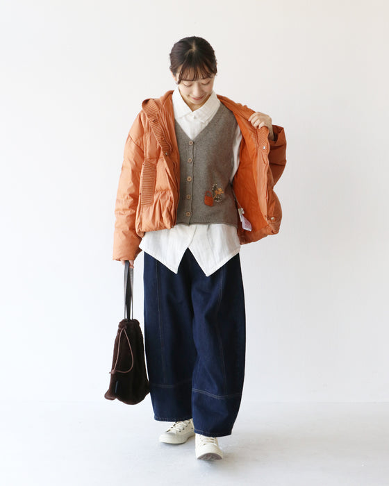 ほっこり花刺繍ベスト