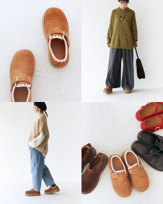 脱ぎ履きらくらく、気分はほっこりスウェードシューズ