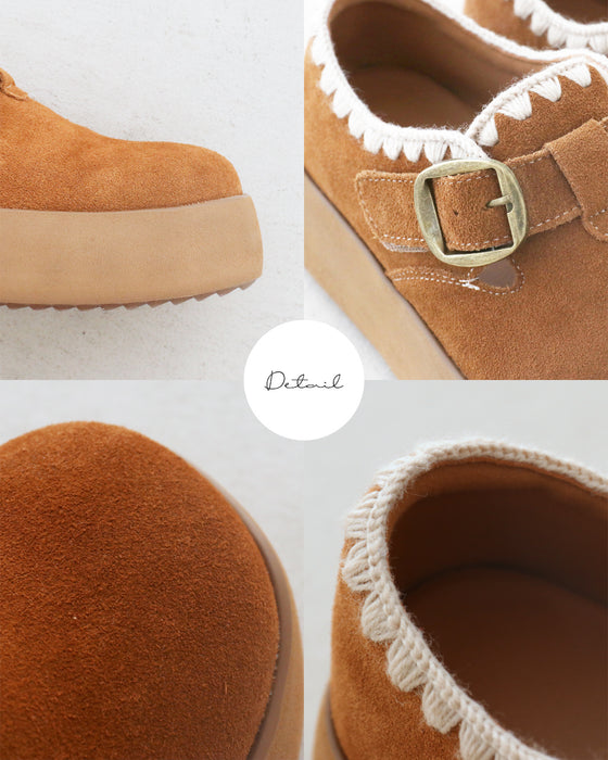 脱ぎ履きらくらく、気分はほっこりスウェードシューズ