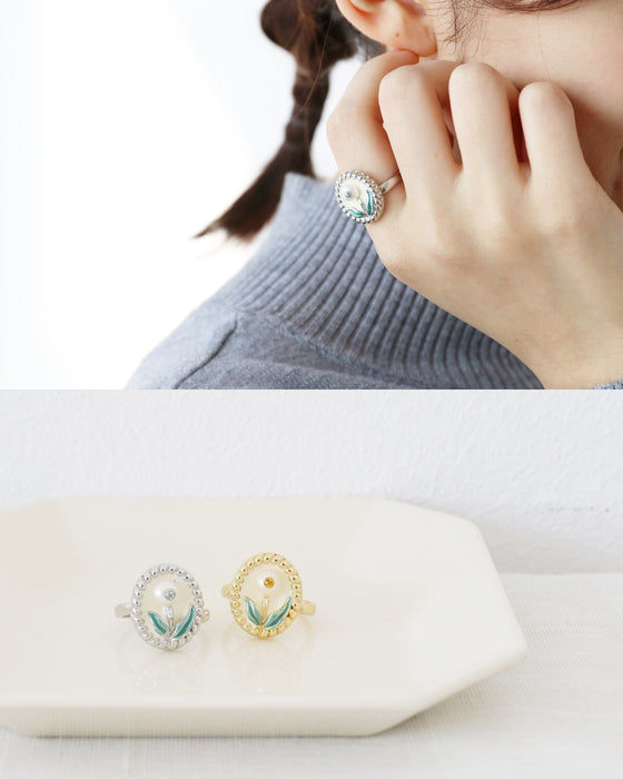 (全2色）誰ともかぶらない私だけの花リング