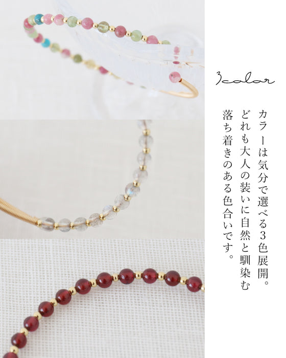 (全3色）品のある手元に仕上がるブレスレット