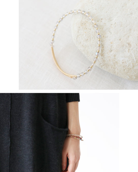 (全3色）品のある手元に仕上がるブレスレット