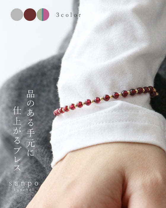 (全3色）品のある手元に仕上がるブレスレット