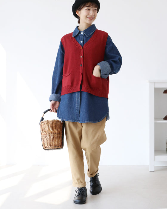 カラフルボタンの万能ベスト