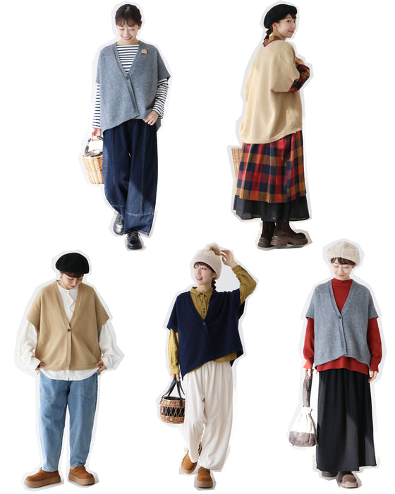 調節ニットベスト