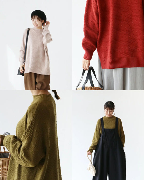 〈全3色〉つぶもちニット