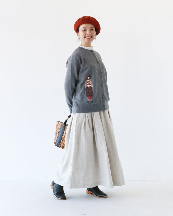 女の子デザインカーディガン