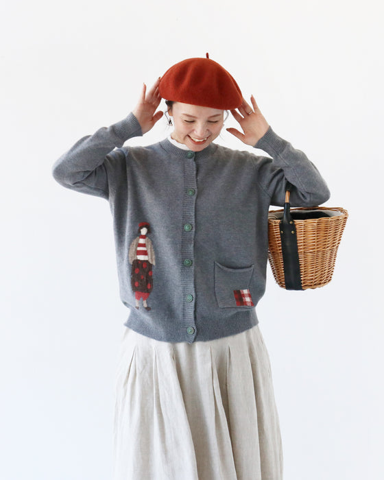 女の子デザインカーディガン