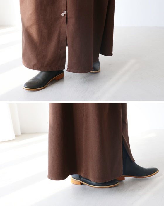 ほっこりダブルボタンスカート