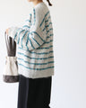 立体ボーダーカーディガン