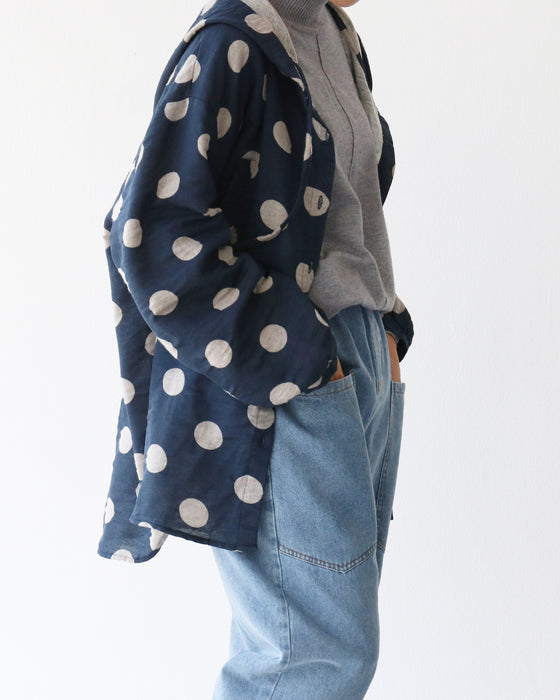 ゆったりドットトップス