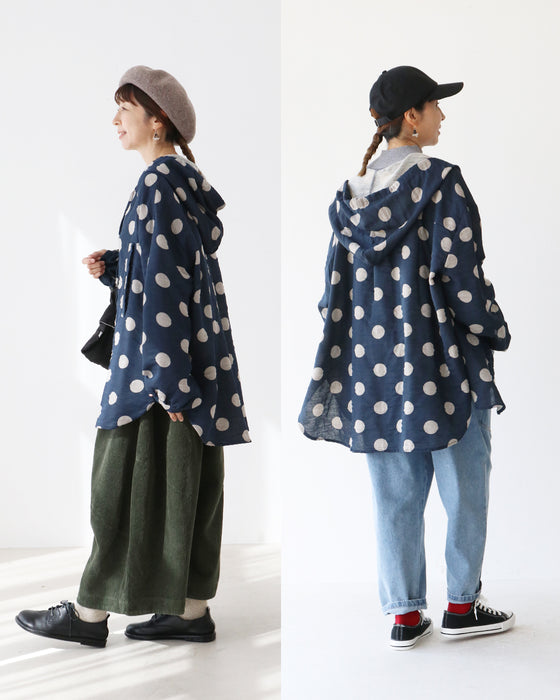 ゆったりドットトップス