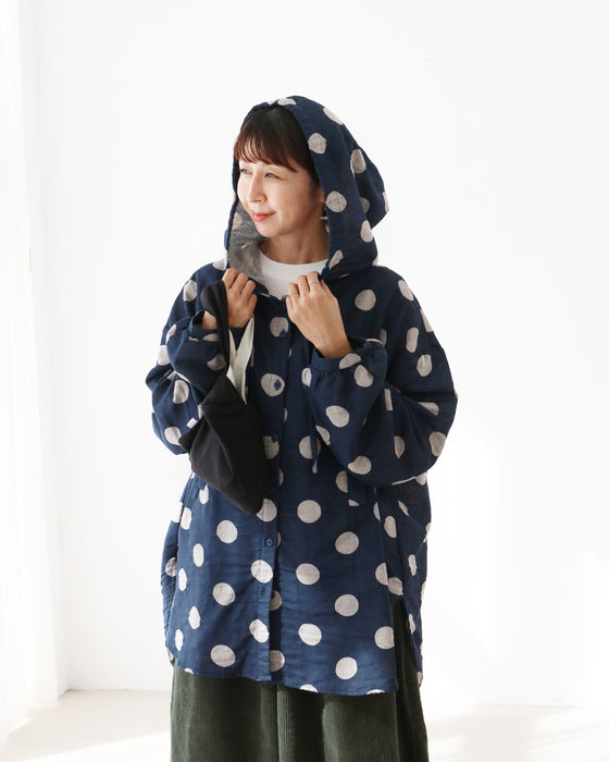 ゆったりドットトップス